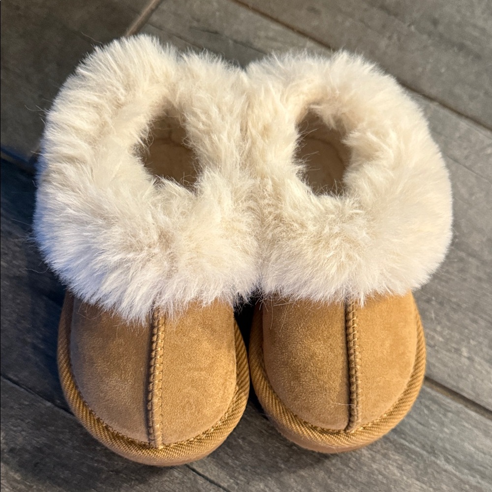 Cat & Jack Booties with Faux Fur Trim